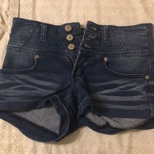 rue 21 dark wash jean shorts